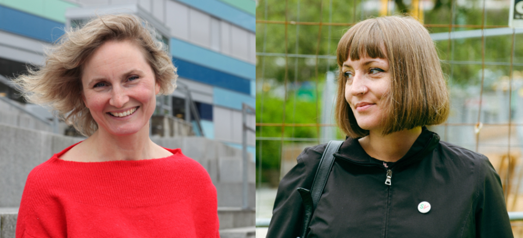 Marthe Hammer og Sara Bell, kandidatar til fyrsteplassen på lista