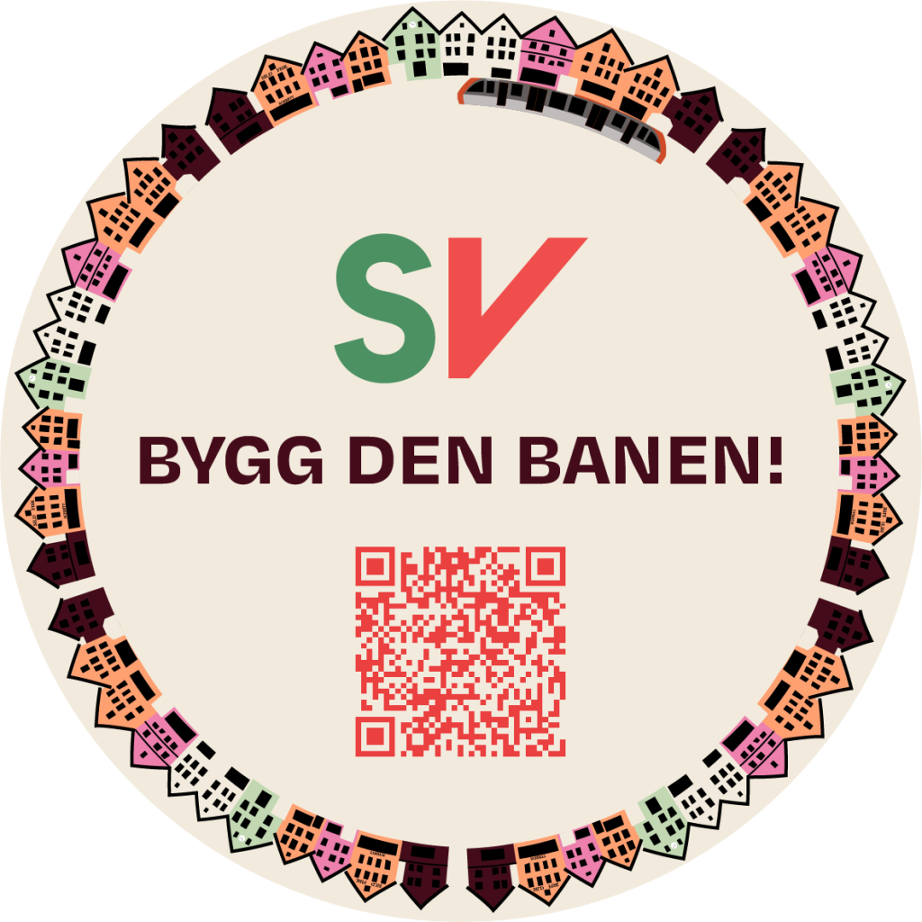 Kampanjebilde om bybane. "Bygg den banen!"