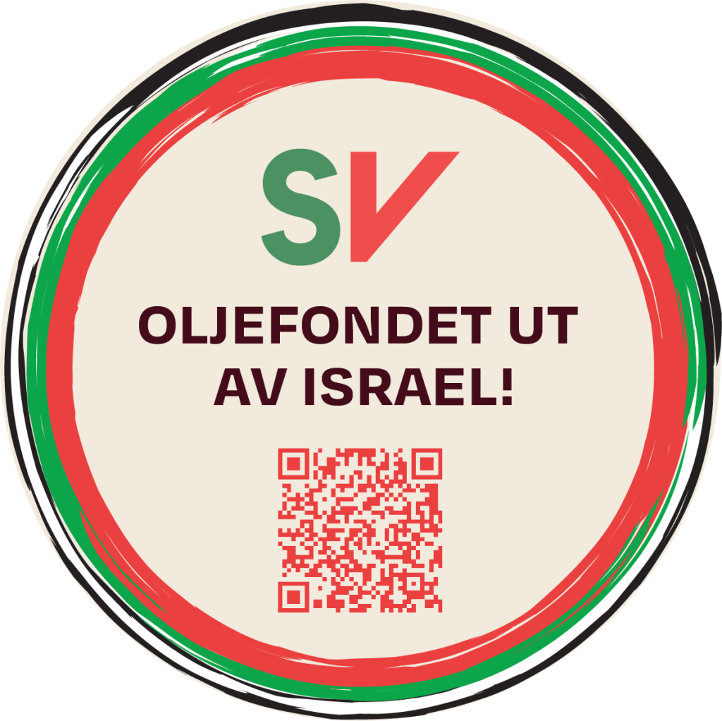 Kampanjebilde om å trekke Oljefondet ut av Israel.