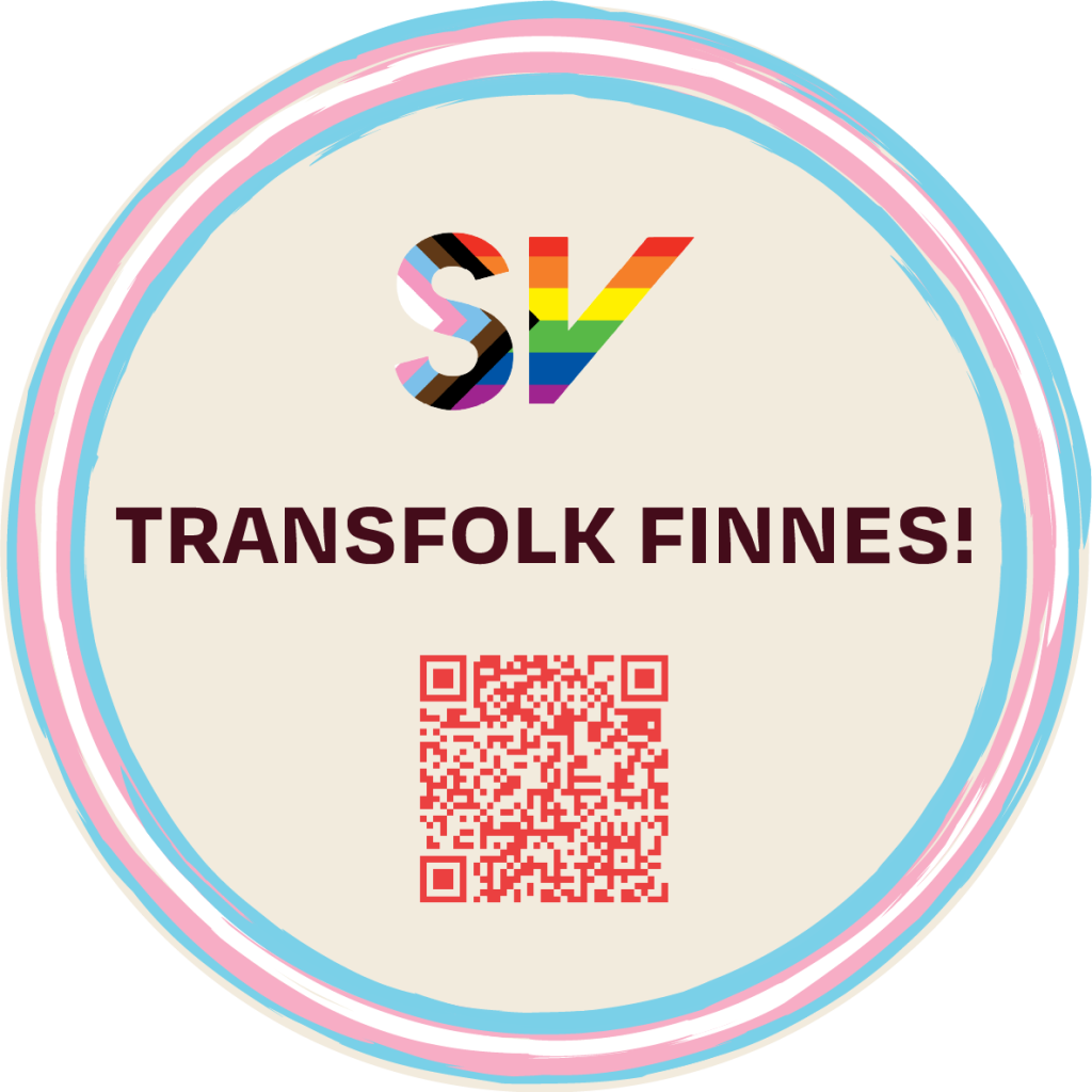 Kampanjebilde om trans. "Transfolk finnes!"